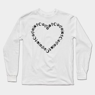 Religious Symbols Coexist Heart Design Long Sleeve T-Shirt